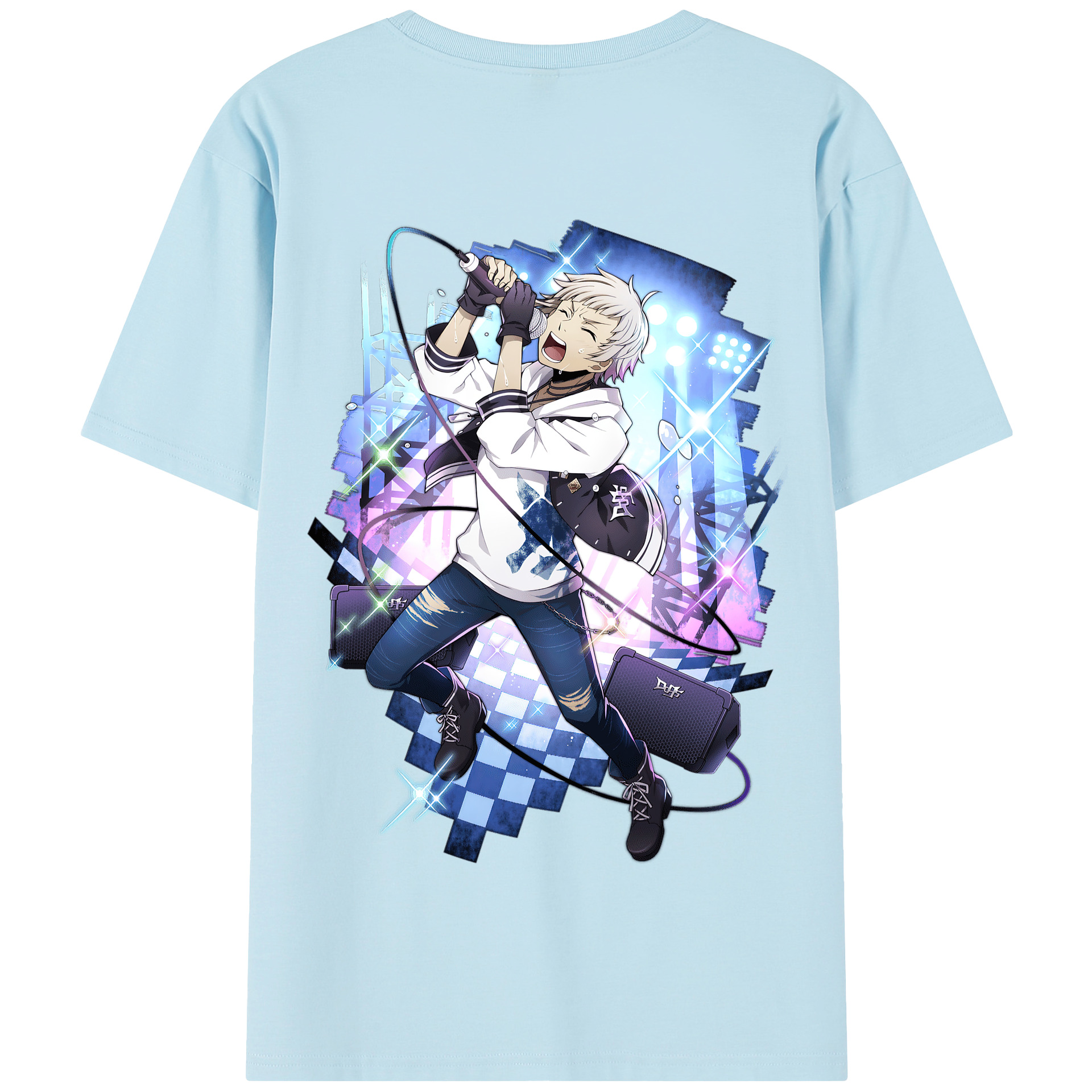 （画像用） 文豪ストレイドッグス Bungo Stray Dogs 綿100％半袖Tシャツ（背面プリント）